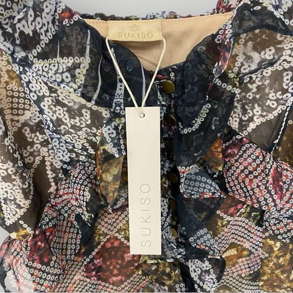 NWT SUKISO WOMEN'S ANGELINA DRESS IN PINK DECO Sz Small - Picture 6 of 14